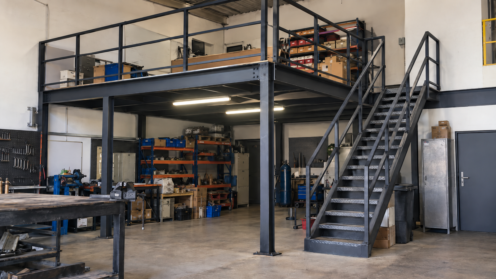 Custom steel mezzanine floor in Gauteng